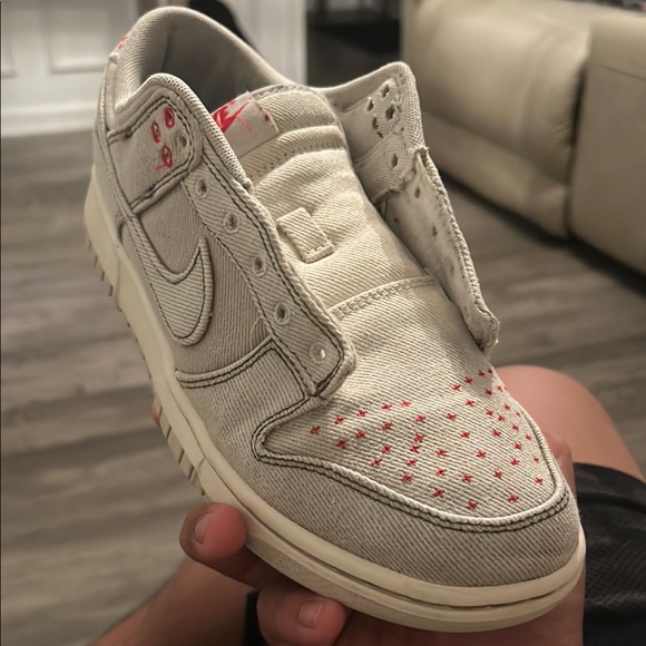 Nike Other - Nike Beige and Red Sneakers